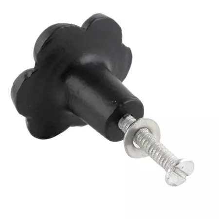 Black Alyssum Flower Iron Cabinet Knob
